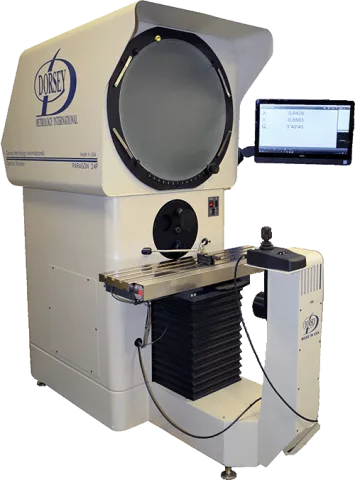 24P optical comparator with M2 readout